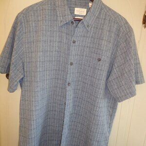 NEW Original Weatherproof Vintage Men's Button Down Shirt L/G Blue Plaid